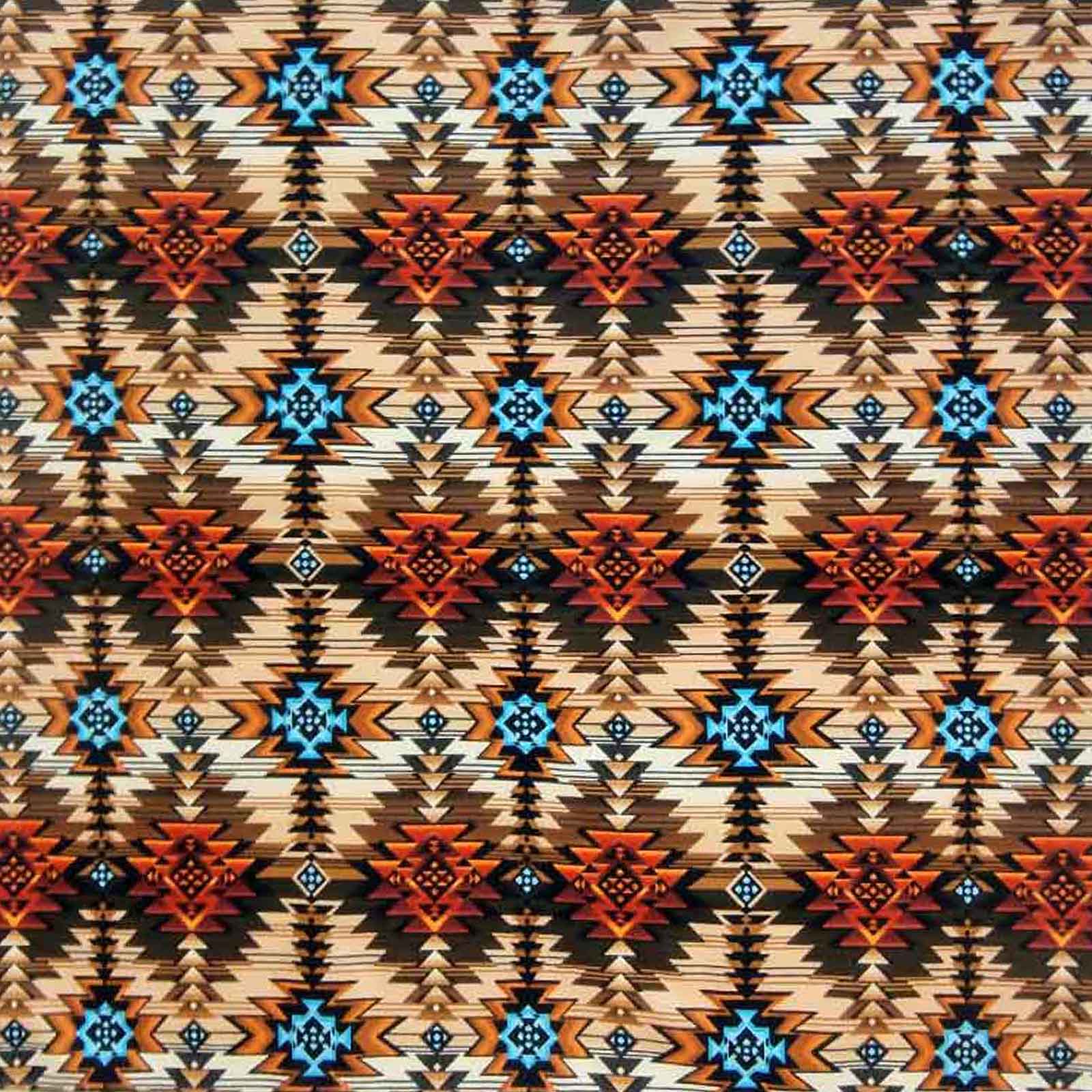 Rockmount Ranch Ware Native Print Western Cotton Bandana in Brown & Rust - Rockmount Clothing - Flyclothing LLC