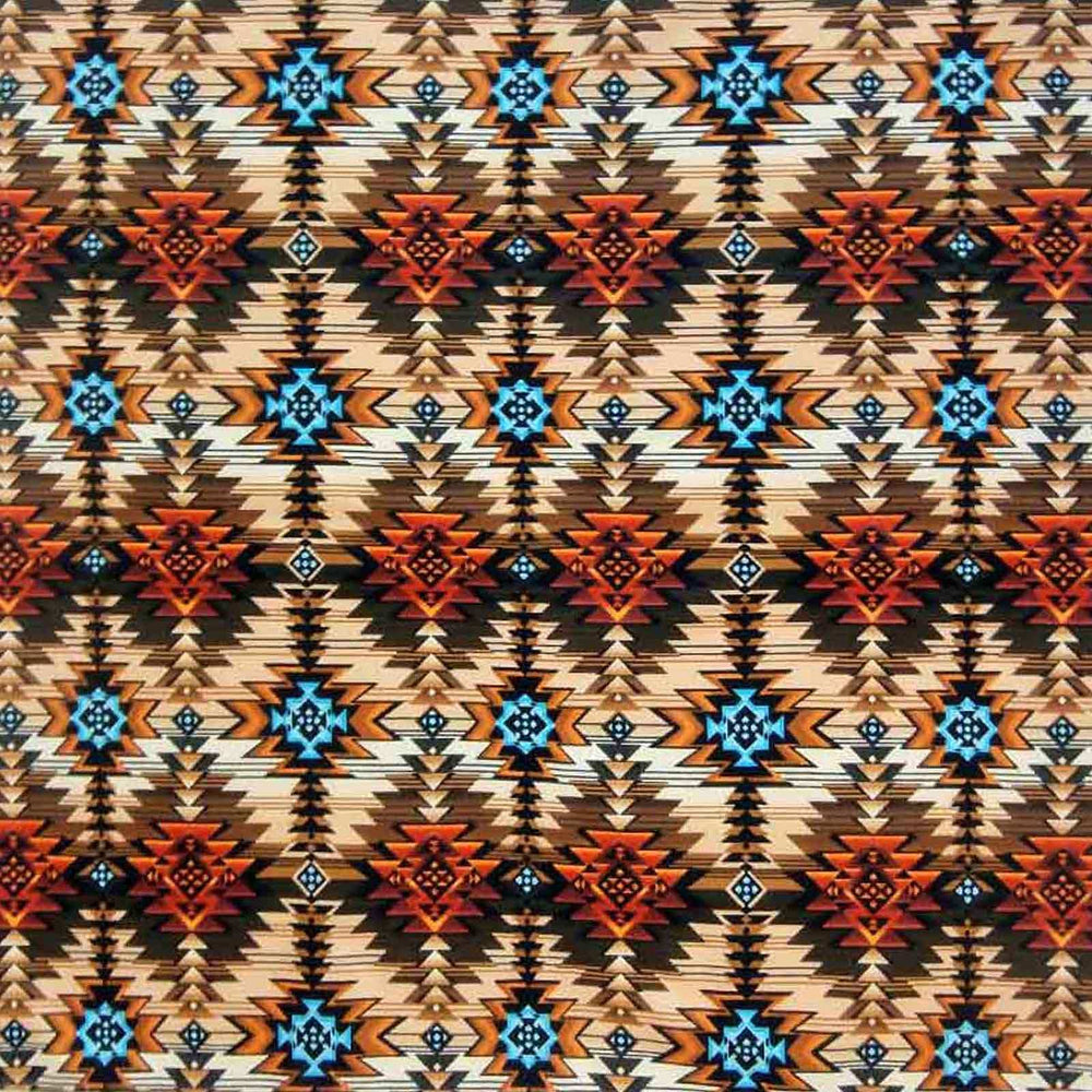 Rockmount Ranch Ware Native Print Western Cotton Bandana in Brown & Rust - Rockmount Clothing - Flyclothing LLC