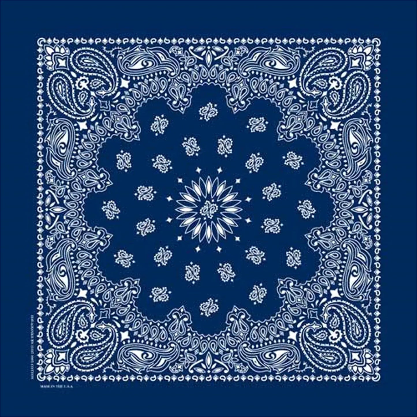 Rockmount Ranch Ware Paisley Western Cotton Bandana in Navy - Rockmount Clothing - Flyclothing LLC