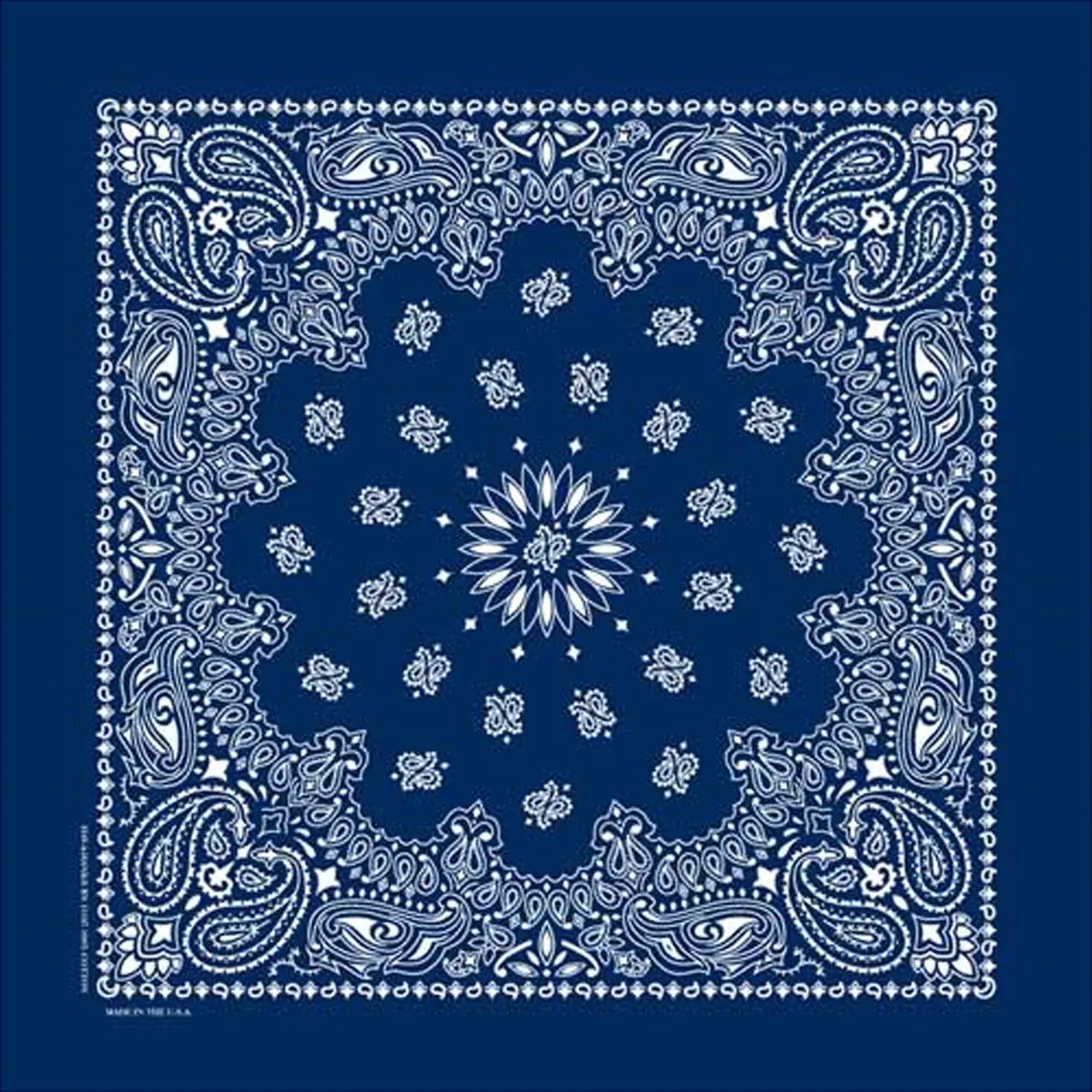 Rockmount Ranch Ware Paisley Western Cotton Bandana in Navy - Rockmount Clothing - Flyclothing LLC