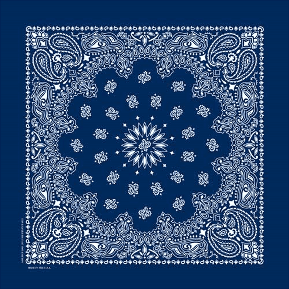 Rockmount Ranch Ware Paisley Western Cotton Bandana in Navy - Rockmount Clothing - Flyclothing LLC
