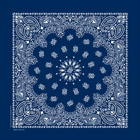 Rockmount Ranch Ware Paisley Western Cotton Bandana in Navy - Rockmount Clothing - Flyclothing LLC