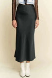 Davi & Dani High Waist Midi Skirt - Trendsi