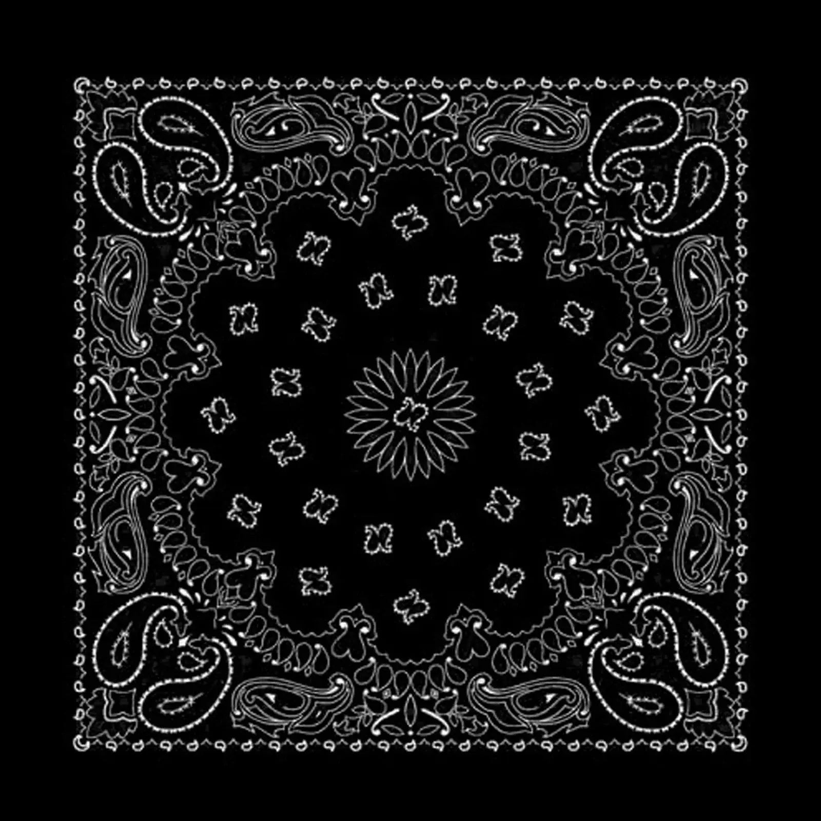 Rockmount Ranch Ware Paisley Western Cotton Bandana in Charcoal Black - Rockmount Clothing - Flyclothing LLC