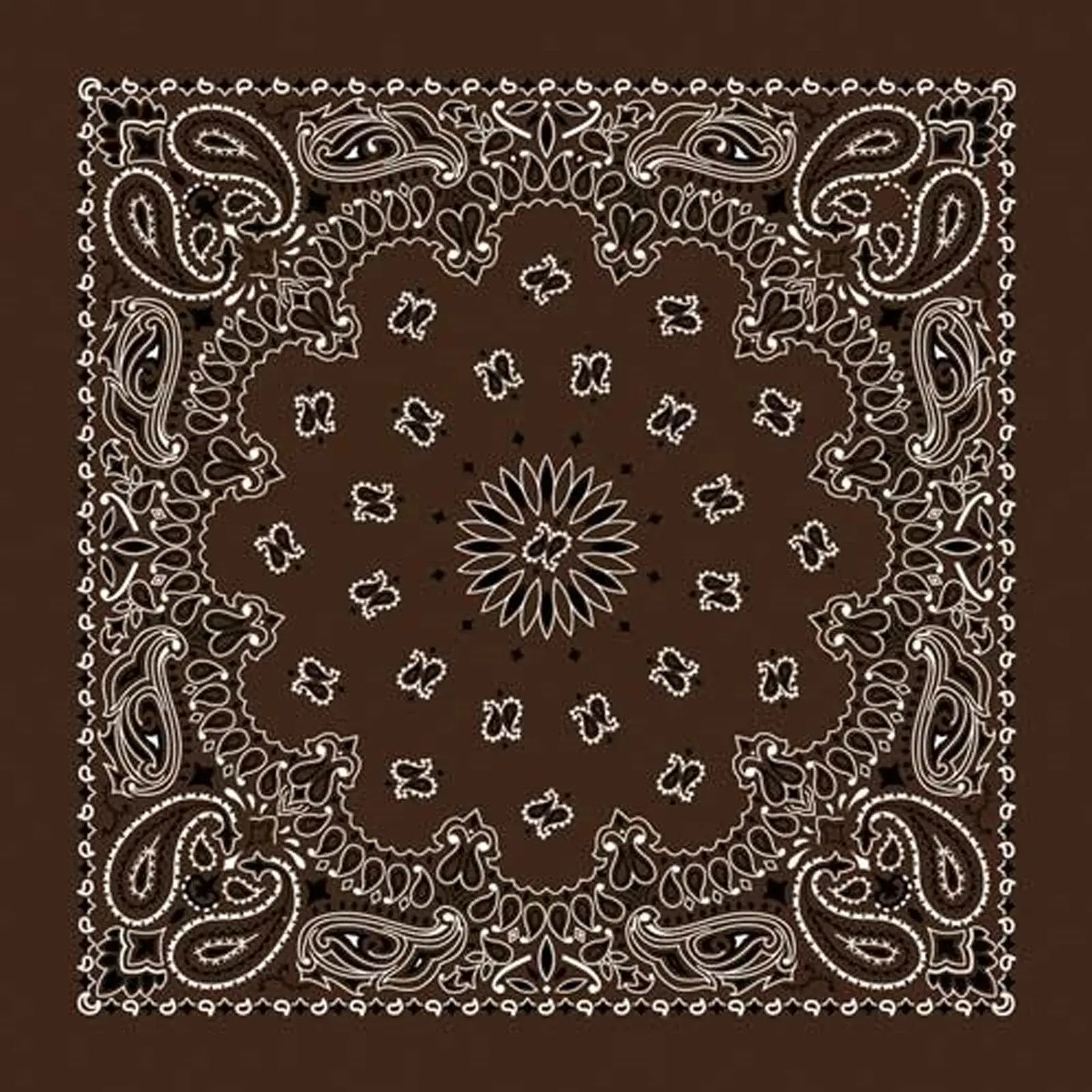 Rockmount Ranch Ware Paisley Western Cotton Bandana in Brown - Rockmount Clothing - Flyclothing LLC