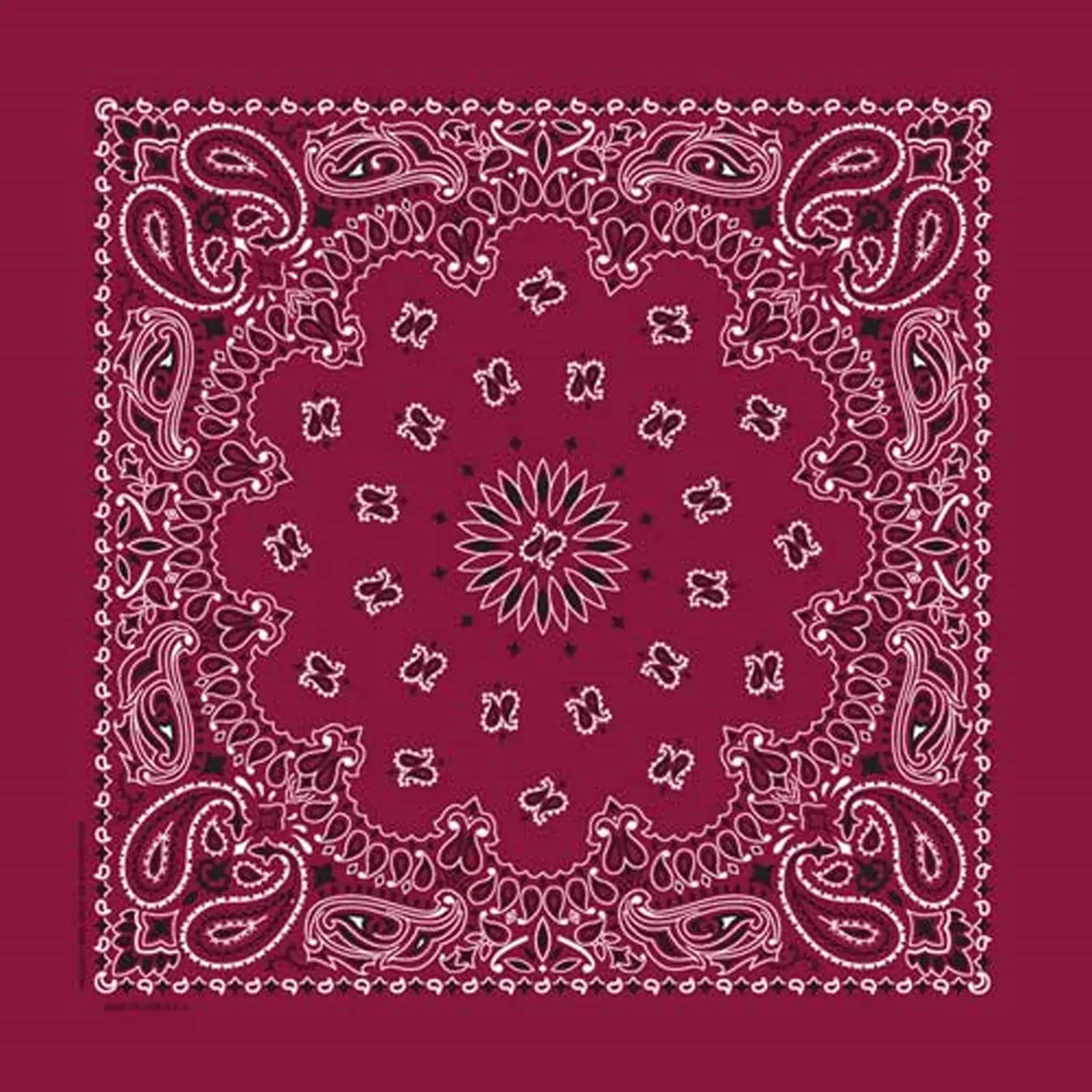 Rockmount Ranch Ware Paisley Western Cotton Bandana in Burgundy - Rockmount Clothing - Flyclothing LLC