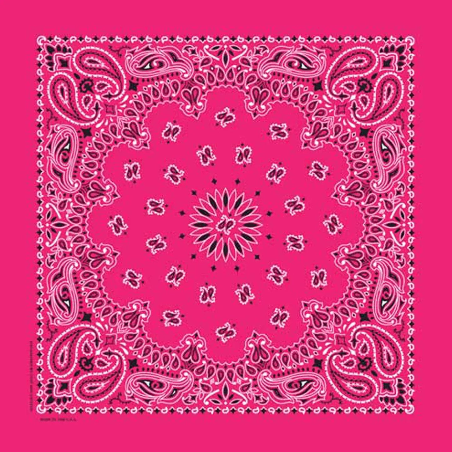 Rockmount Ranch Ware Paisley Western Cotton Bandana in Fuchsia - Rockmount Clothing - Flyclothing LLC