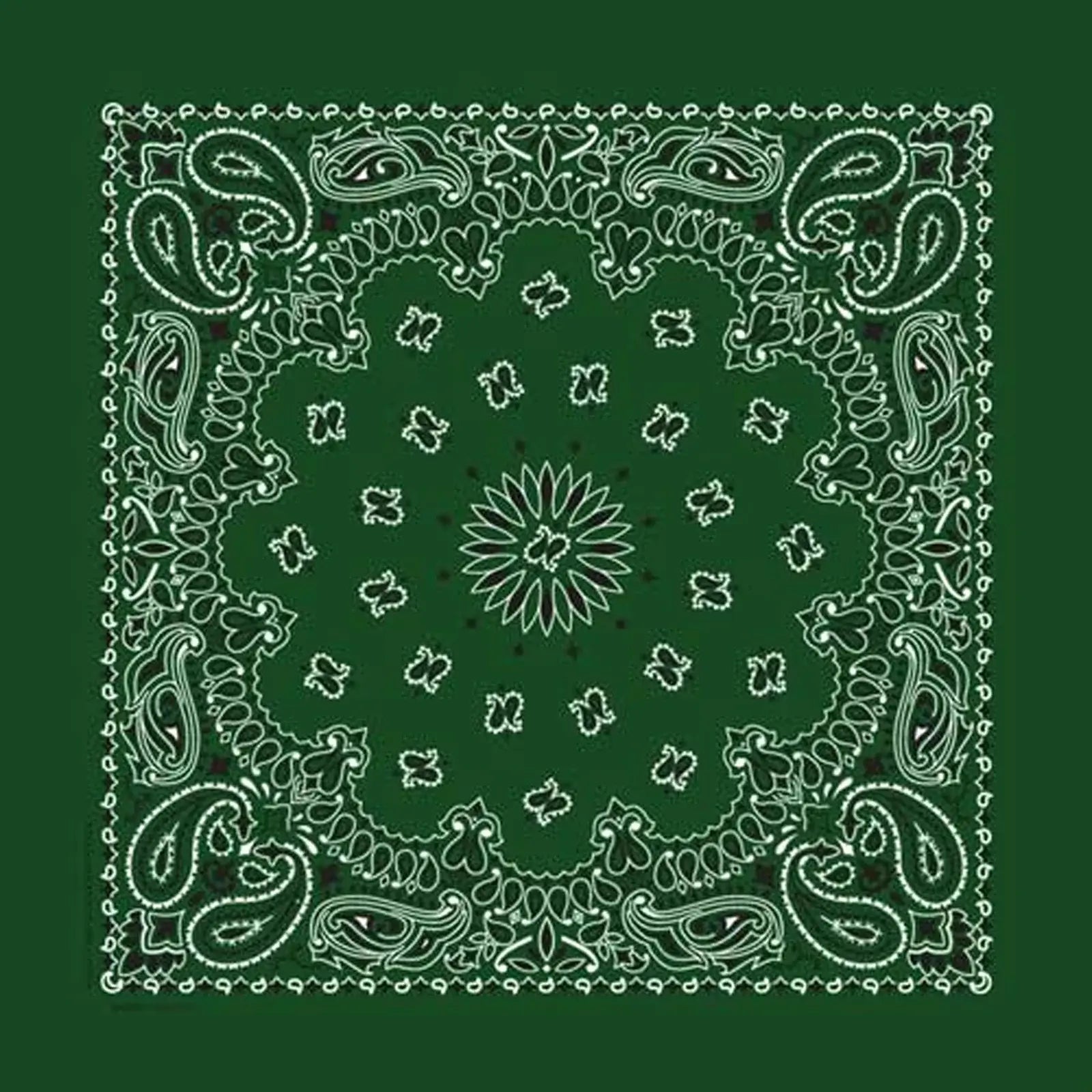 Rockmount Ranch Ware Paisley Western Cotton Bandana in Green - Rockmount Clothing - Flyclothing LLC
