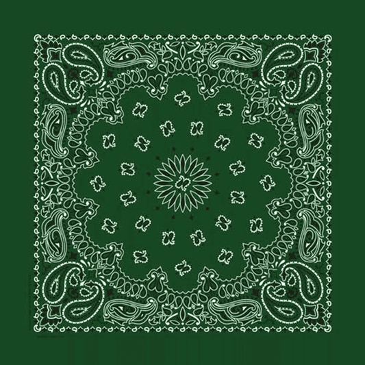 Rockmount Ranch Ware Paisley Western Cotton Bandana in Green - Rockmount Clothing - Flyclothing LLC