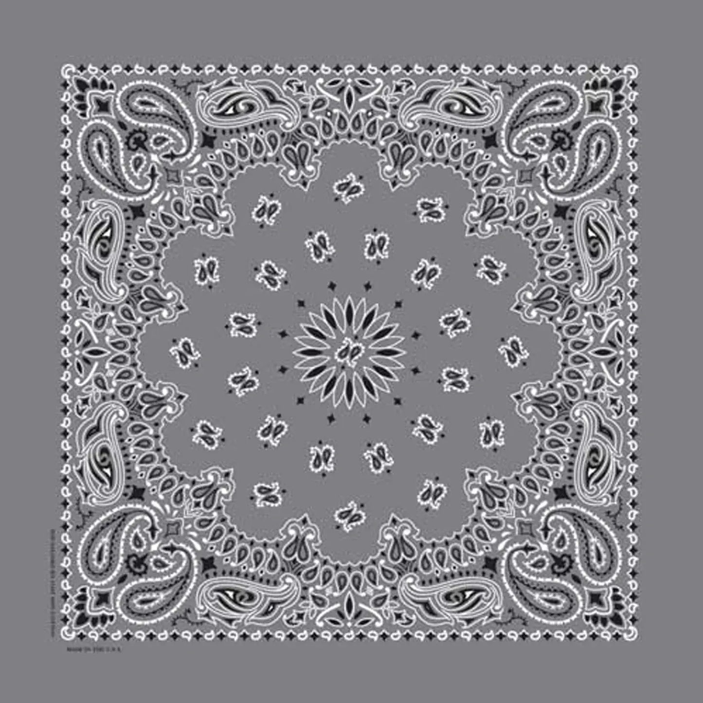 Rockmount Ranch Ware Paisley Western Cotton Bandana in Grey - Rockmount Clothing - Flyclothing LLC