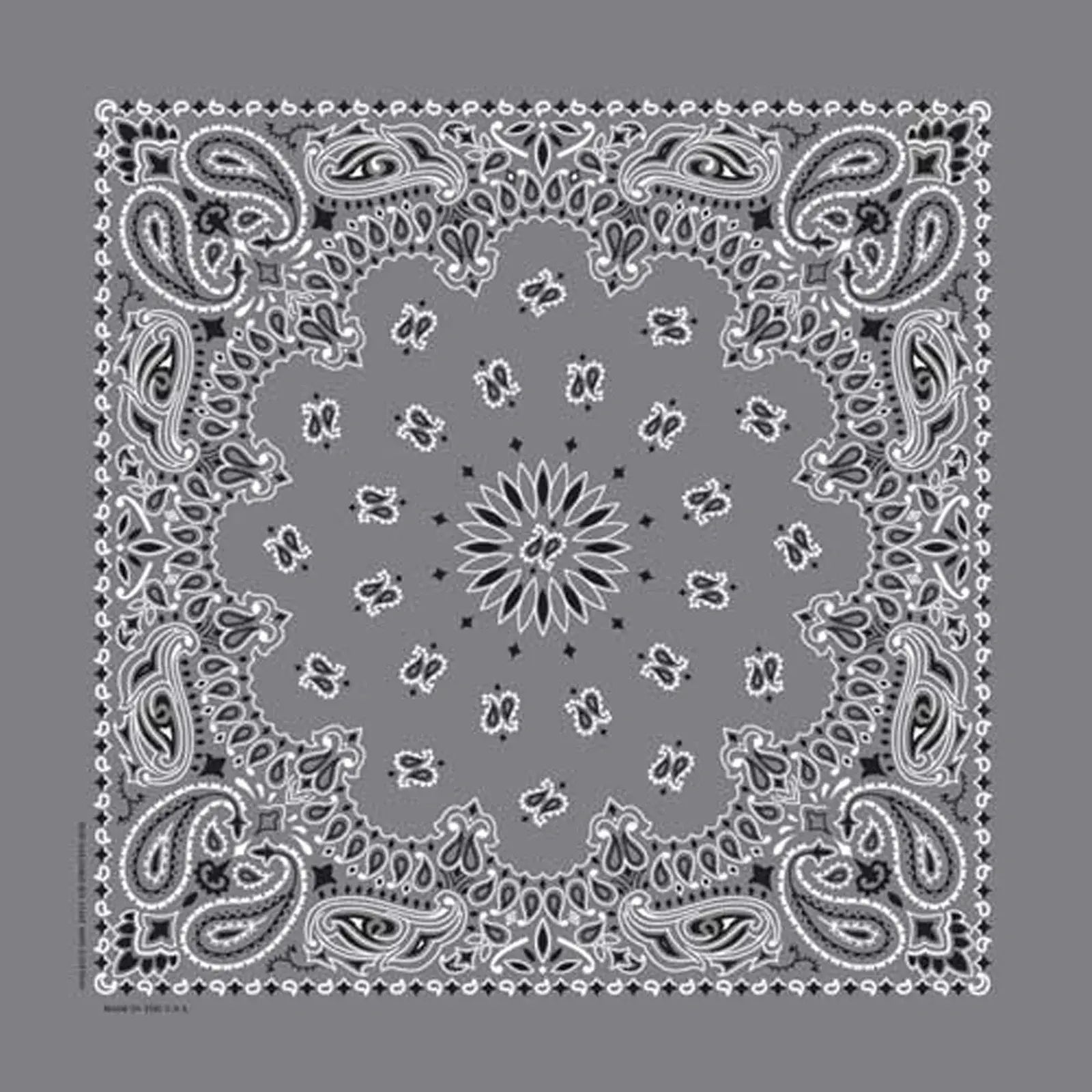 Rockmount Ranch Ware Paisley Western Cotton Bandana in Grey - Rockmount Clothing - Flyclothing LLC