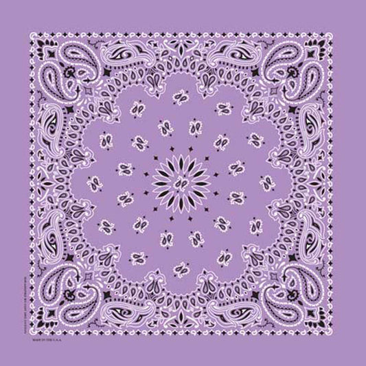 Rockmount Ranch Ware Paisley Western Cotton Bandana in Lavender - Rockmount Clothing - Flyclothing LLC