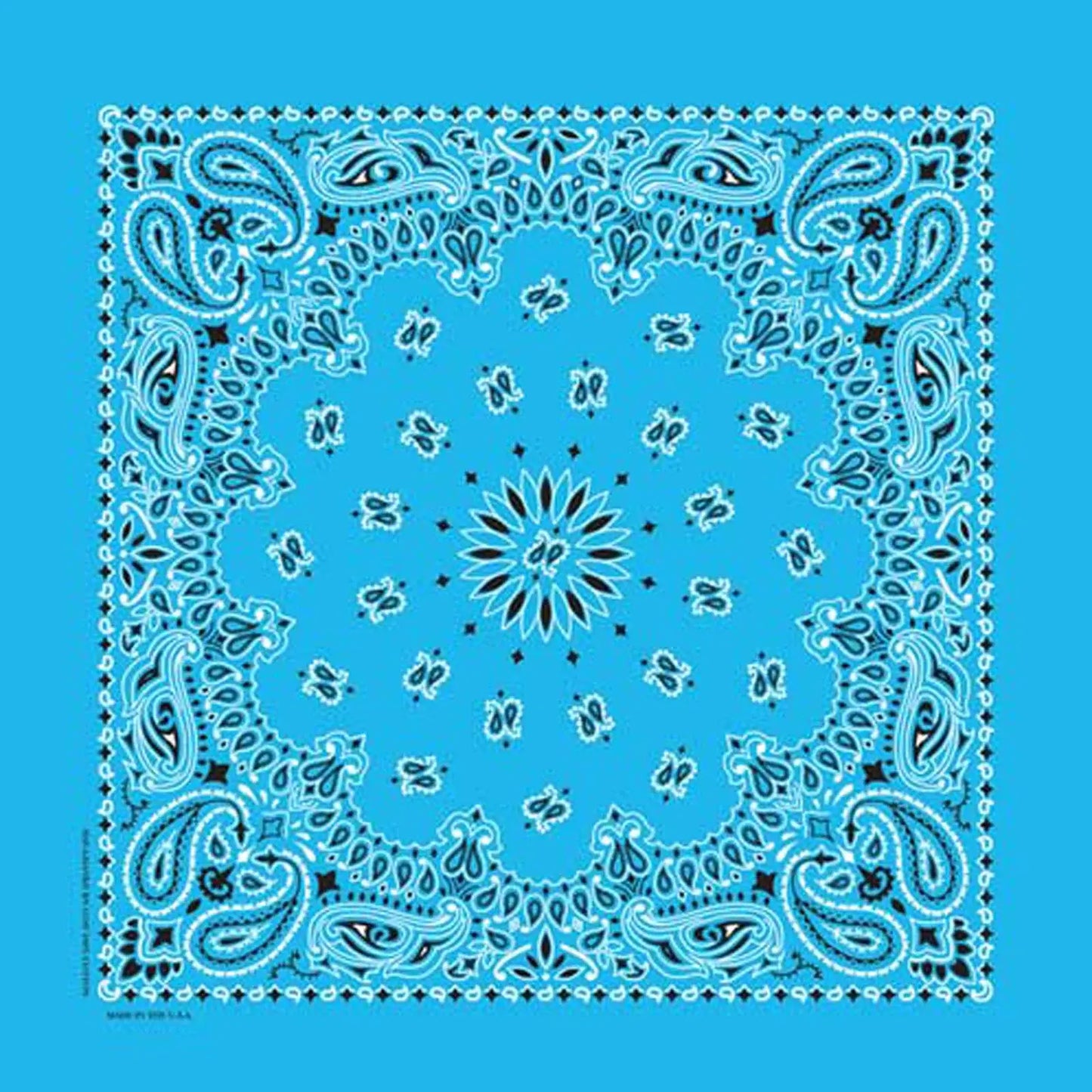 Rockmount Ranch Ware Paisley Western Cotton Bandana in Light Blue - Rockmount Clothing - Flyclothing LLC