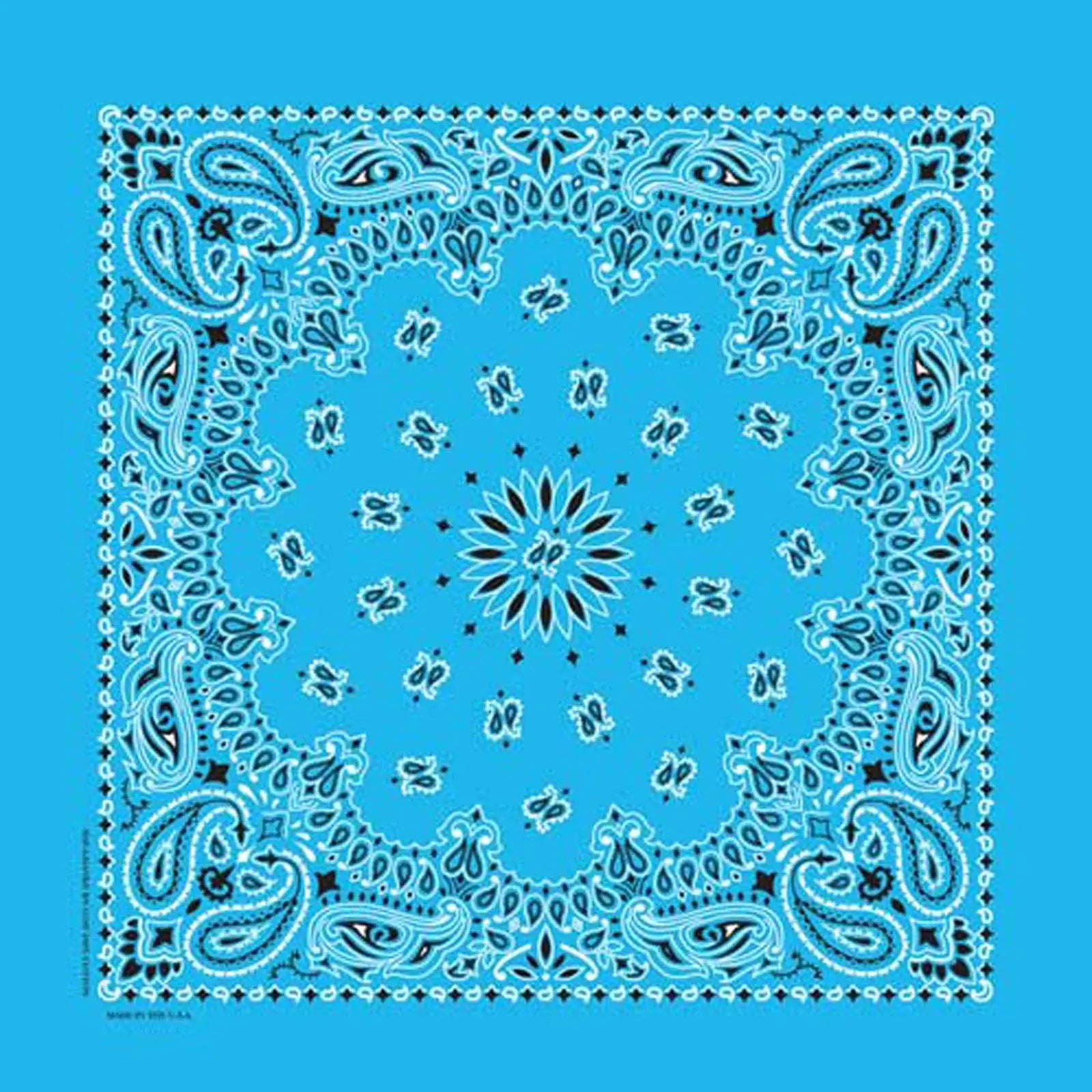 Rockmount Ranch Ware Paisley Western Cotton Bandana in Light Blue - Rockmount Clothing - Flyclothing LLC