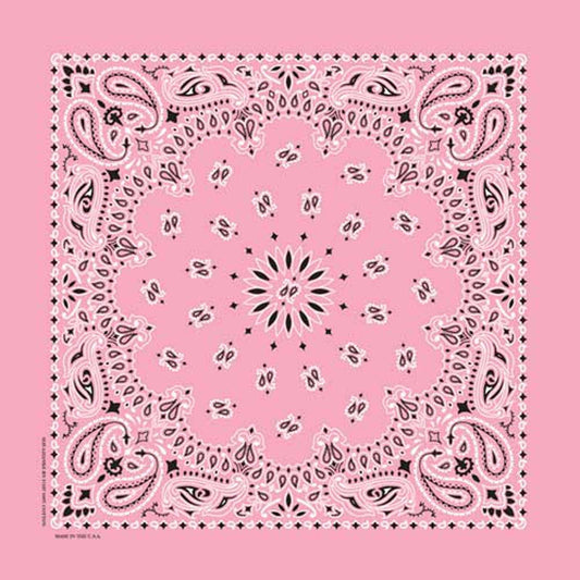 Rockmount Ranch Ware Paisley Western Cotton Bandana in Light Pink - Rockmount Clothing - Flyclothing LLC