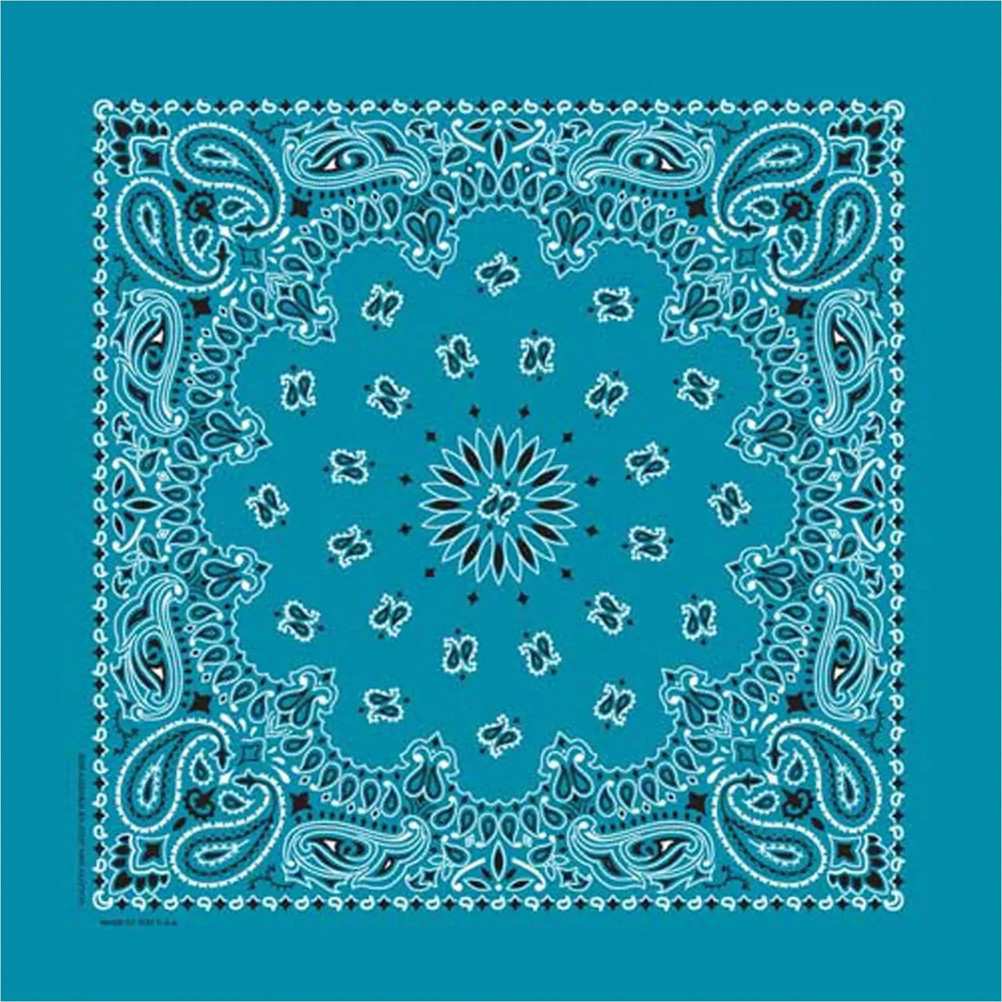 Rockmount Ranch Ware Paisley Western Cotton Bandana in Turquoise - Rockmount Clothing - Flyclothing LLC