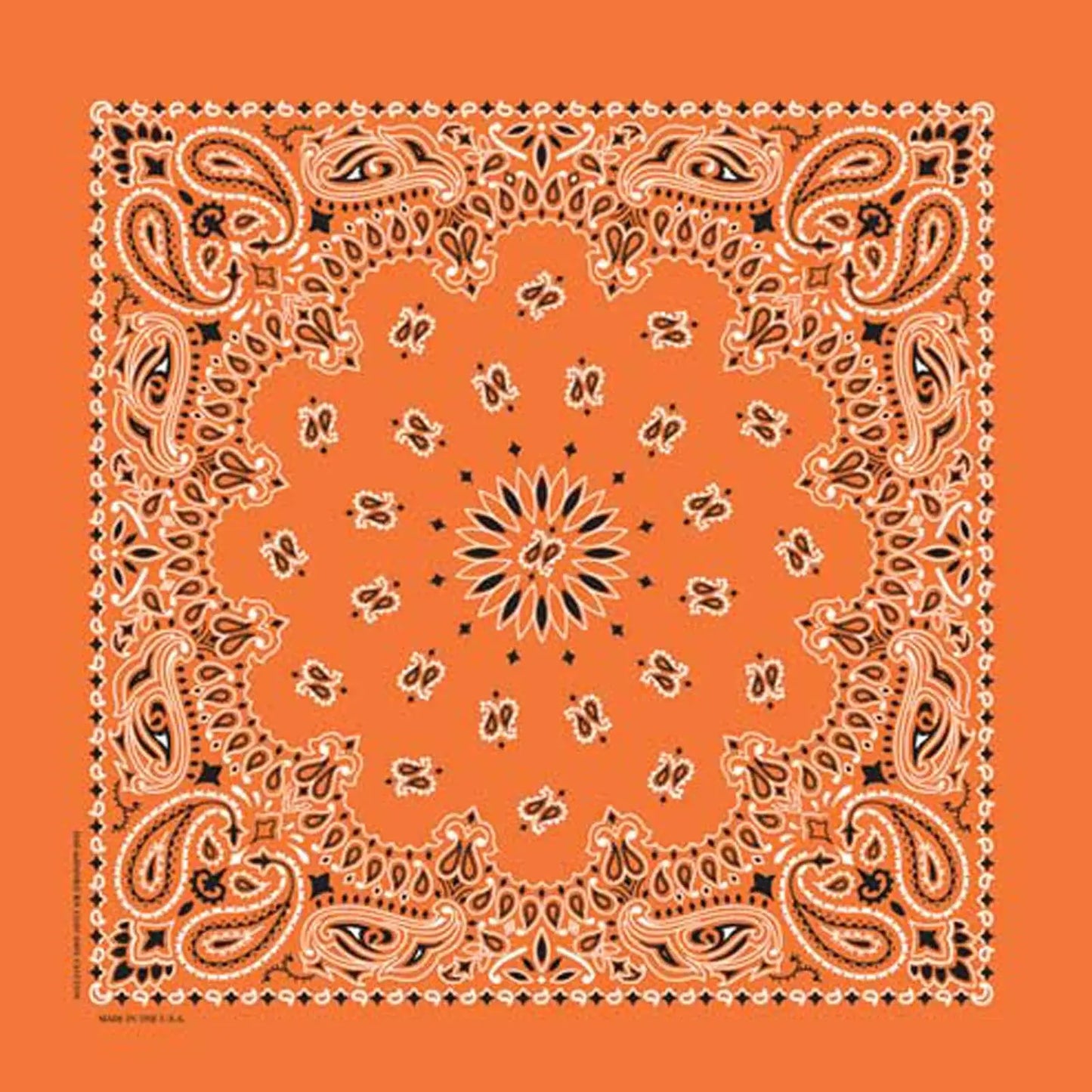 Rockmount Ranch Ware Paisley Western Cotton Bandana in Orange - Rockmount Clothing - Flyclothing LLC