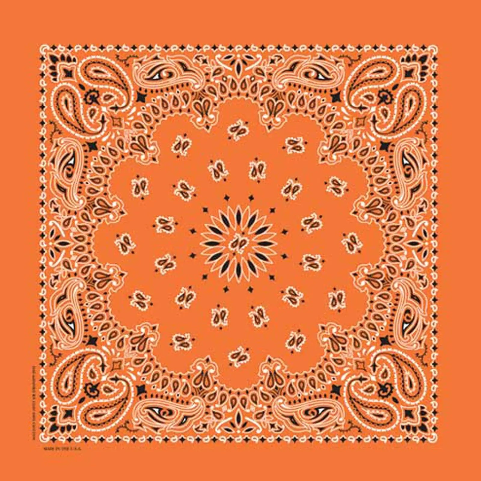 Rockmount Ranch Ware Paisley Western Cotton Bandana in Orange - Rockmount Clothing - Flyclothing LLC
