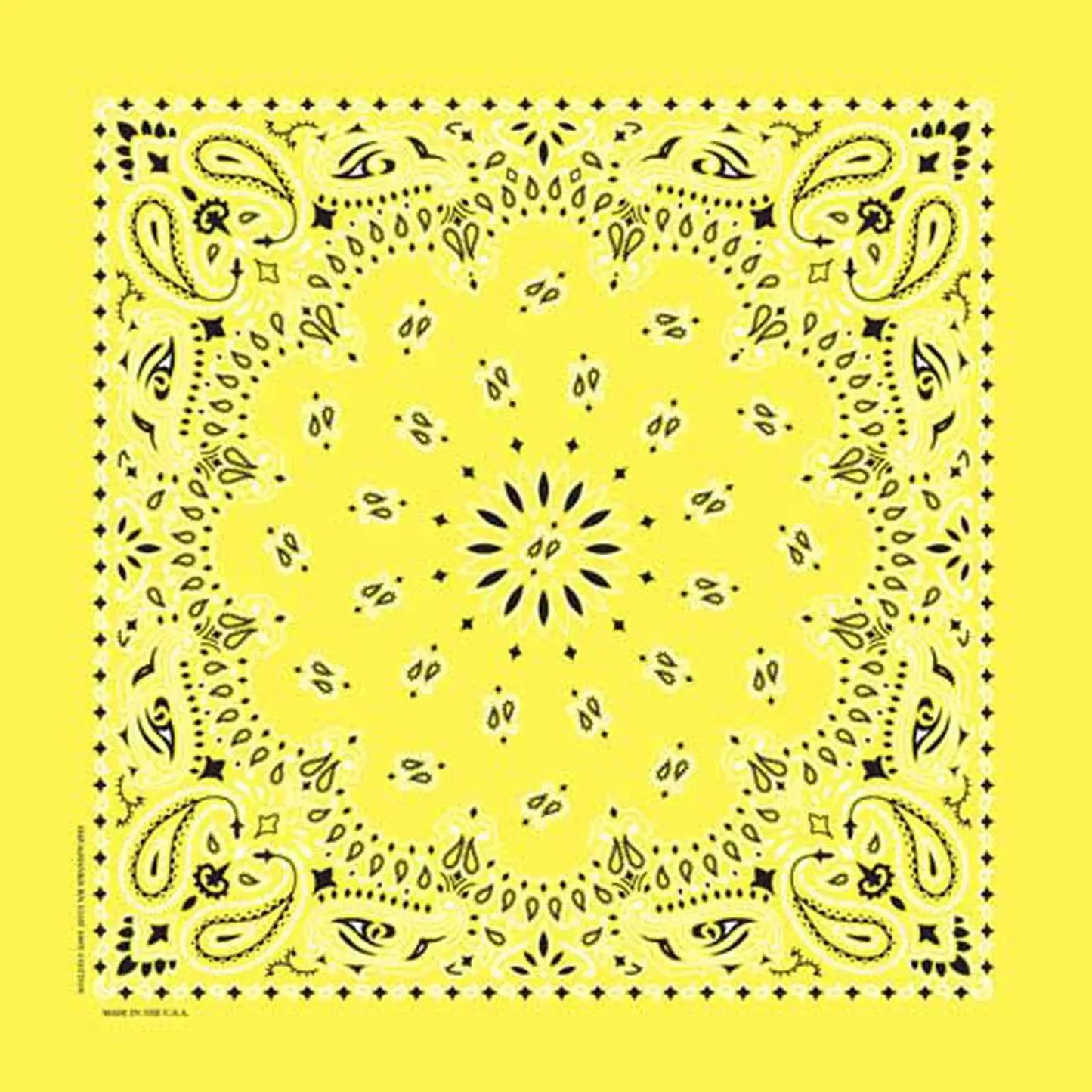 Rockmount Ranch Ware Paisley Western Cotton Bandana in Yellow - Rockmount Clothing - Flyclothing LLC