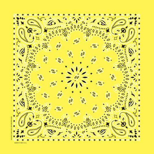 Rockmount Ranch Ware Paisley Western Cotton Bandana in Yellow - Rockmount Clothing - Flyclothing LLC
