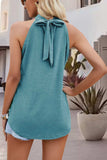 Tied Cutout Grecian Neck Tank - Trendsi - Flyclothing LLC