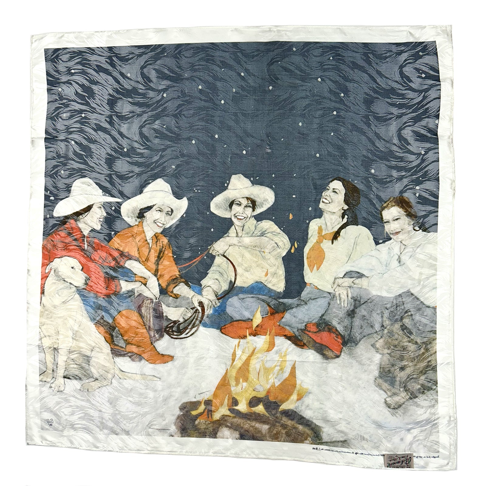 Rockmount Ranch Wear Limited-Edition Campfire Girls Silk Scarf by Donna Howell-Sickles - Rockmount Clothing - Flyclothing LLC