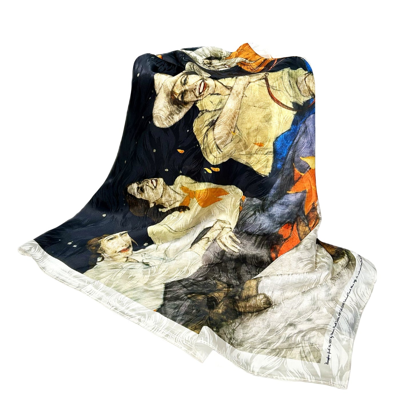 Rockmount Ranch Wear Limited-Edition Campfire Girls Silk Scarf by Donna Howell-Sickles - Rockmount Clothing - Flyclothing LLC