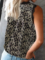 Lace Detail V-Neck Tank - Trendsi - Flyclothing LLC
