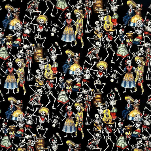 Rockmount Ranch Ware Day of the Dead Western Cotton Bandana in Black - Rockmount Clothing - Flyclothing LLC