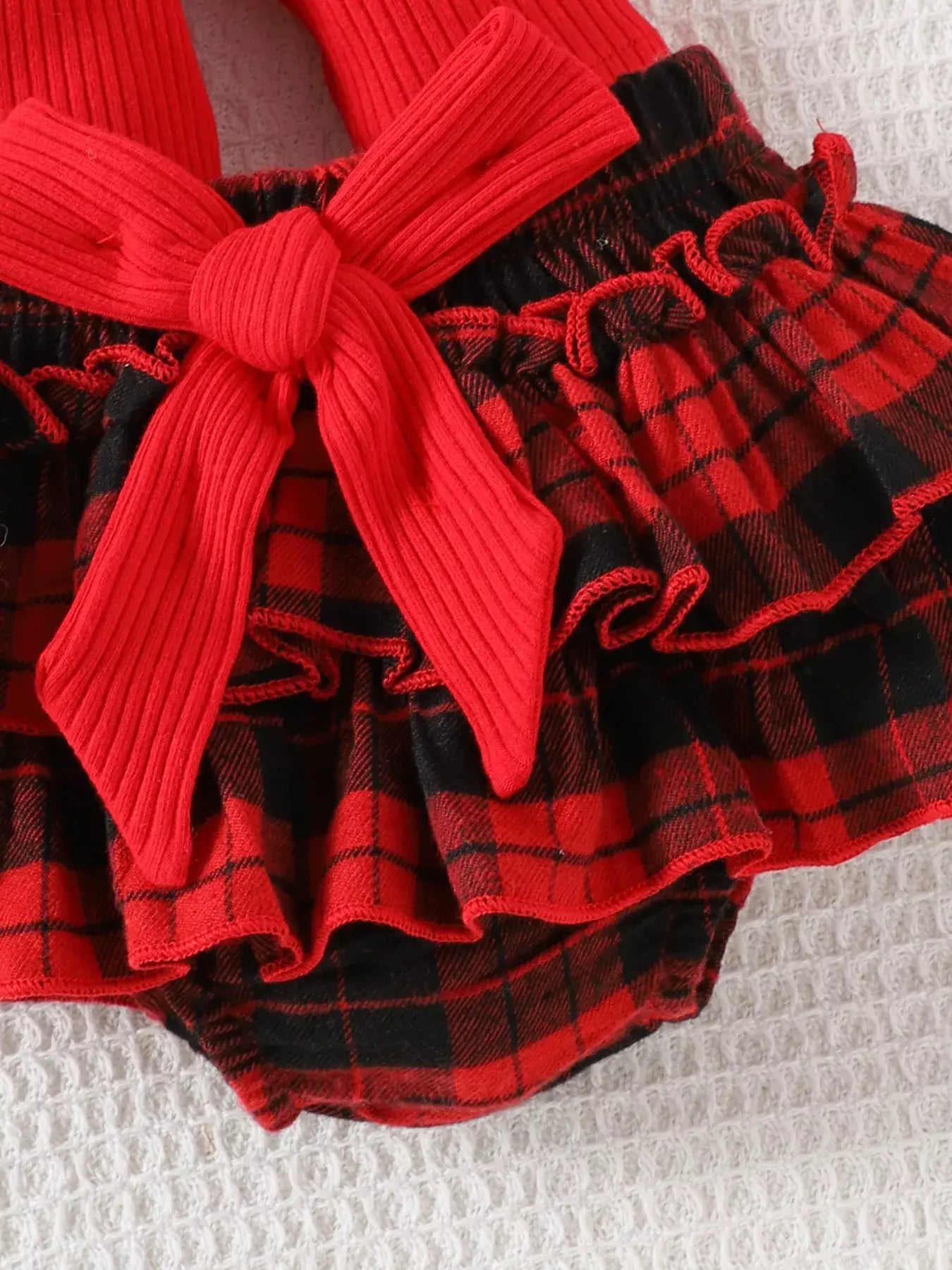 Children's Christmas Ruffle Trim 4-Piece Set - Trendsi - Flyclothing LLC