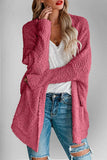 Double Take Pocketed Open Front Long Sleeve Cardigan - Trendsi - Flyclothing LLC