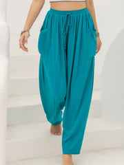 Drawstring Wide Leg Pants with Pockets - Trendsi