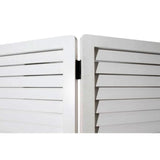 White Louvered Three Panel Room Divider Screen - Homeroots - Flyclothing LLC