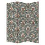 Vintage Green Baroque Three Panel Room Divider Screen