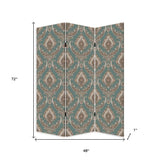 Vintage Green Baroque Three Panel Room Divider Screen - Homeroots - Flyclothing LLC