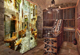 Romantic European Street Three Panel Room Divider Screen