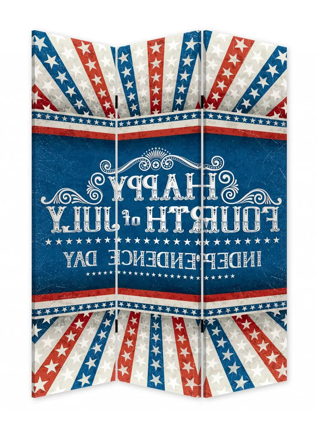 Happy 4th of July Three Panel Room Divider Screen - Homeroots - Flyclothing LLC