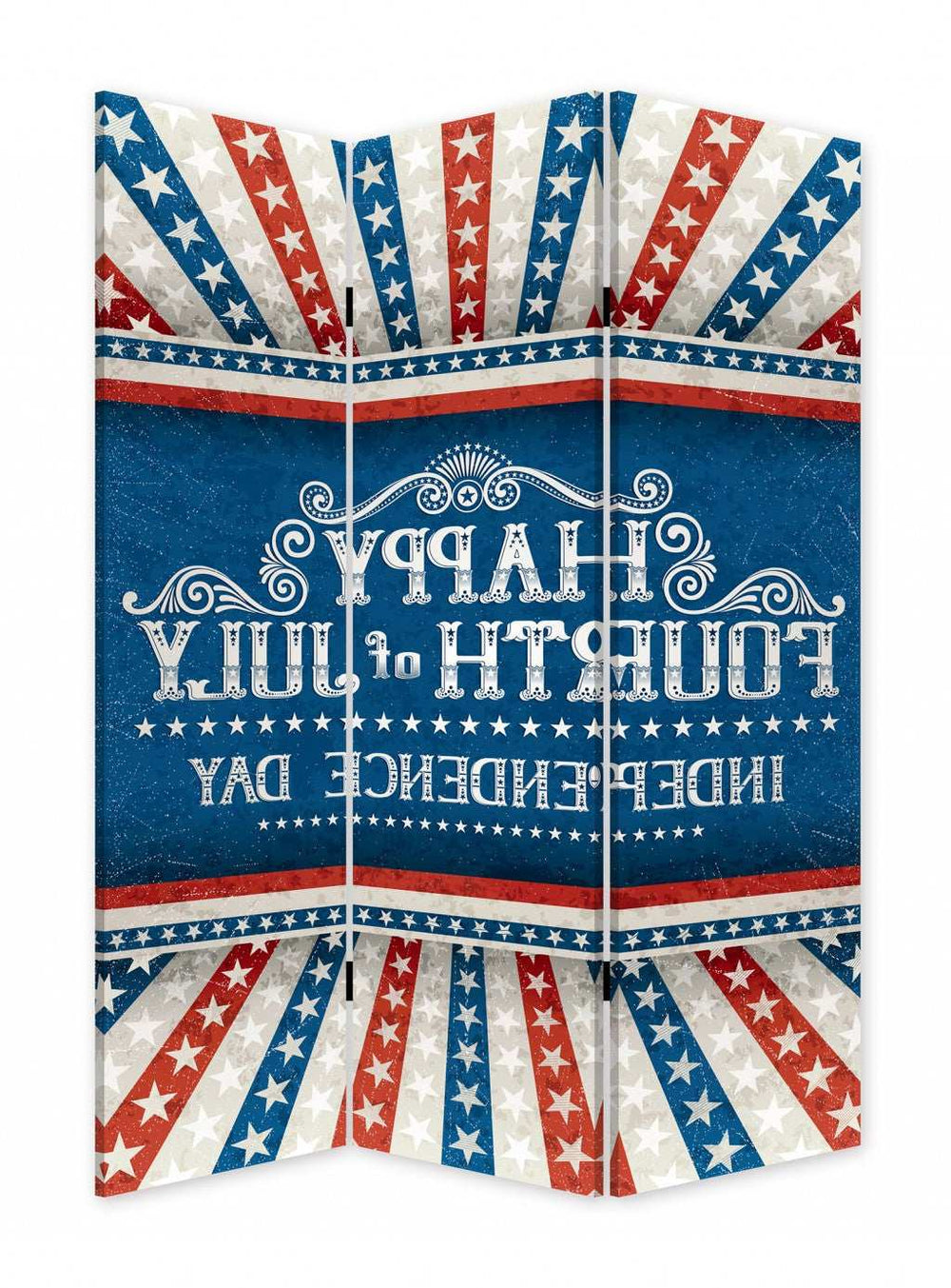 Happy 4th of July Three Panel Room Divider Screen - Homeroots - Flyclothing LLC