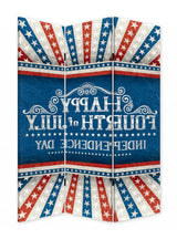 Happy 4th of July Three Panel Room Divider Screen - Homeroots - Flyclothing LLC
