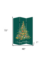 Festive Merry Christmas Three Panel Room Divider Screen - Homeroots - Flyclothing LLC