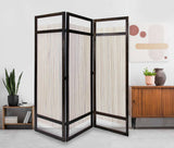 Light and Dark Rattan Three Panel Room Divider Screen - Homeroots - Flyclothing LLC