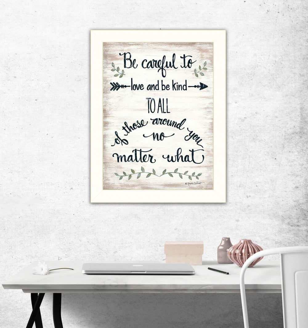 Be Careful 1 White Framed Print Wall Art - Homeroots - Flyclothing LLC