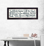 The Lord is My Shepherd 1 Black Framed Print Wall Art
