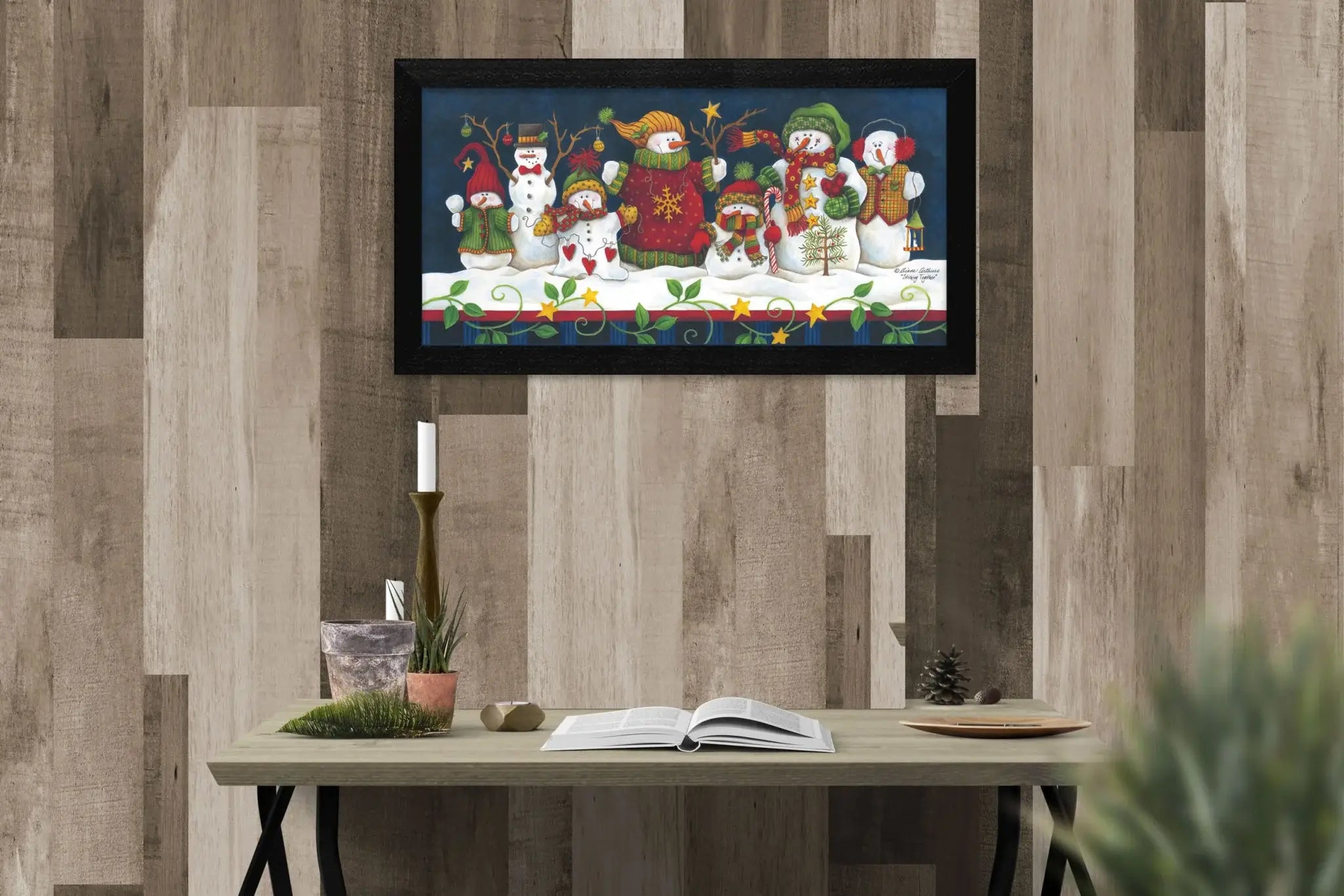 Sticking Together Black Framed Print Wall Art - Homeroots - Flyclothing LLC