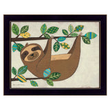 Hanging Sloth I 1 Black Framed Print Wall Art - Homeroots - Flyclothing LLC