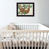 Hanging Sloth I 1 Black Framed Print Wall Art - Homeroots - Flyclothing LLC