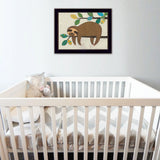 Hanging Sloth II 1 Black Framed Print Wall Art - Homeroots - Flyclothing LLC
