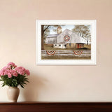 American Star Quilt Block Barn 1 White Framed Print Wall Art - Homeroots - Flyclothing LLC