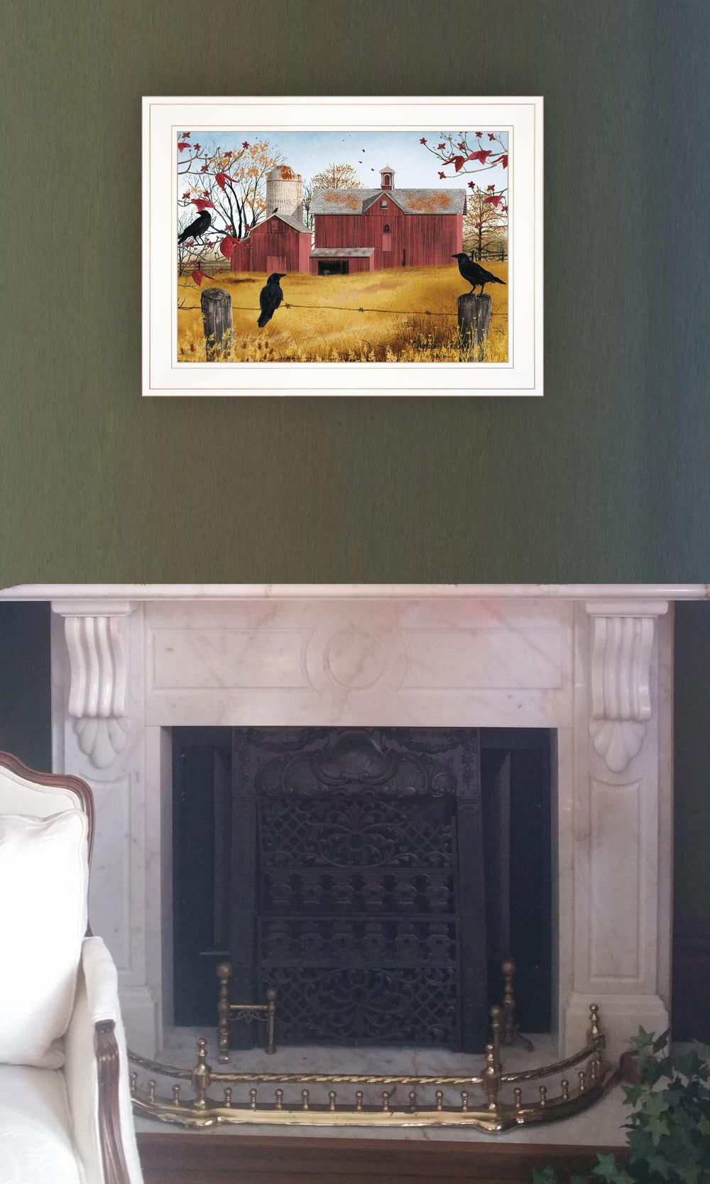 Autumn Gold 1 White Framed Print Wall Art - Homeroots - Flyclothing LLC