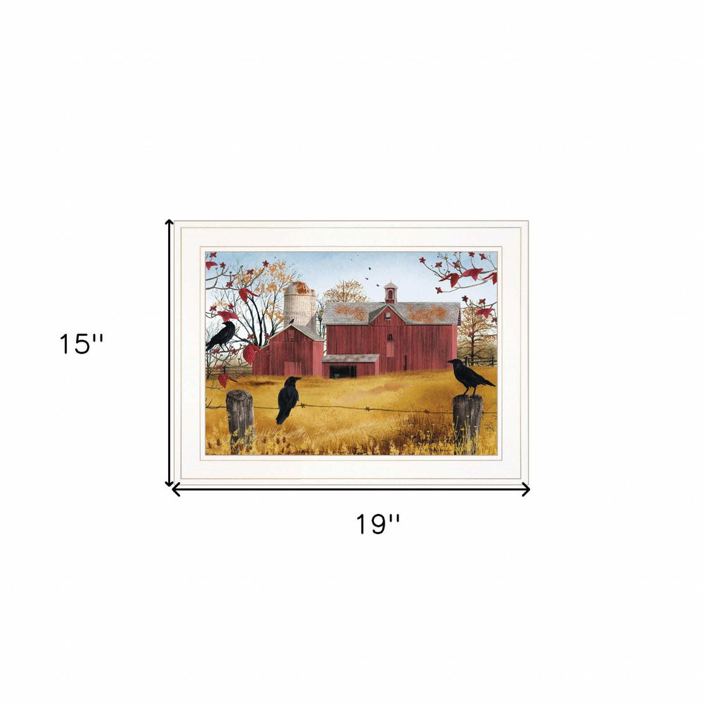 Autumn Gold 1 White Framed Print Wall Art - Homeroots - Flyclothing LLC